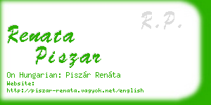 renata piszar business card
